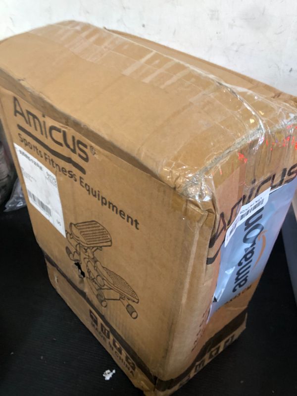 Photo 2 of Amicus Mini Stepper for Exercise, Stair Stepper with Resistance Bands, Hydraulic Fitness Stepper Exerciser Machine for Home, 330lbs Weight Capacity, Gray