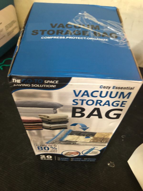 Photo 1 of  Vacuum Storage Bags, Space Saver Bags (4 Jumbo/4 Large/4 Medium/4 Small/4 Roll) Compression for Comforters and Blankets, Sealer Clothes Storage, Hand Pump Included