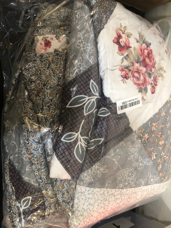 Photo 1 of HoneiLife King Quilt Bedding Set - 3 Pieces Microfiber Quilt Sets Lightweight Bedspreads Reversible Coverlets Retro Bed Cover Quilt King Size All Season Quilts-Grey