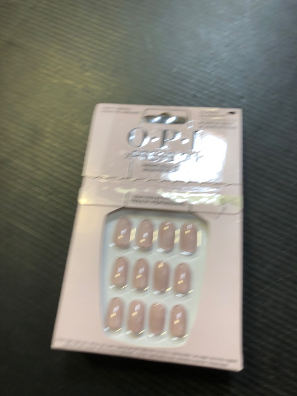 Photo 1 of OPI xPRESS/ON Don’t Bossa Nova Me Around | Gray Neutral Short Round Press On Nails | With Nail Glue | Long Lasting, Reusable, Non-damaging