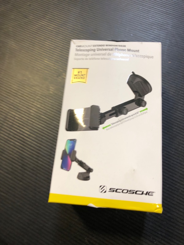 View 2 of Scosche UH4WDEX2-SP Extendo Mount Car Phone Holder Windshield / Dashboard | StickGrip Base | Telescoping Adjustable Arm | Black