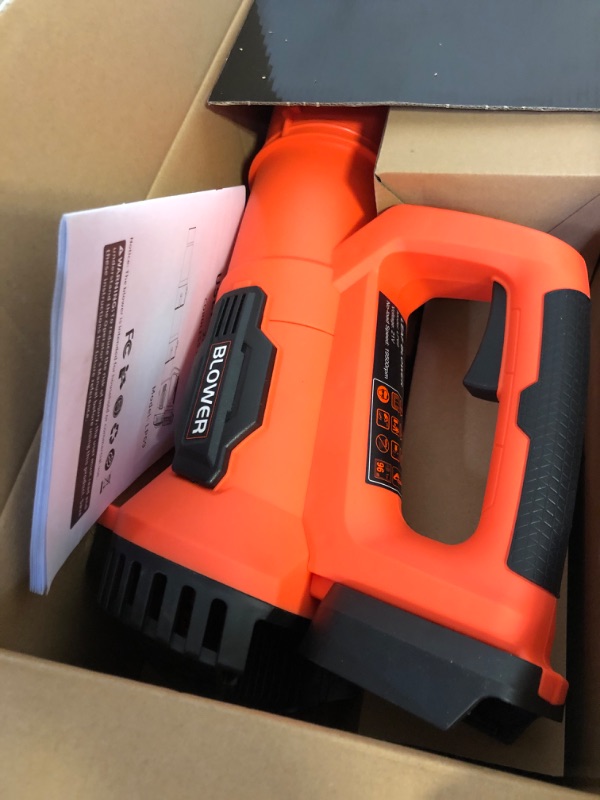 Photo 1 of Leaf Blower, 21V Cordless Electric Blower with 2 2.0Ah Batteries and 1 Hour Fast Charger, Lightweight Leaf Blower for Patio Cleaning, Lawn Care, Blowing Fallen Leaves and Dust, etc.