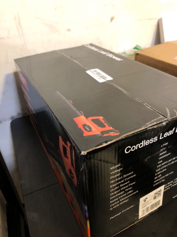 Photo 1 of Leaf Blower, 21V Cordless Electric Blower with 2 2.0Ah Batteries and 1 Hour Fast Charger, Lightweight Leaf Blower for Patio Cleaning, Lawn Care, Blowing Fallen Leaves and Dust, etc.