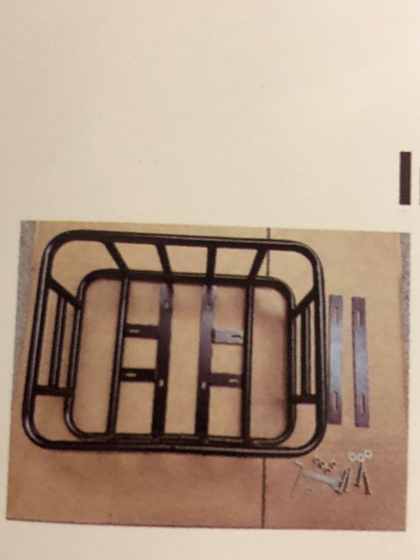 Photo 1 of Rear Bike Basket with Liner, Waterproof Cover, Cargo Net, Large, Heavy Duty,