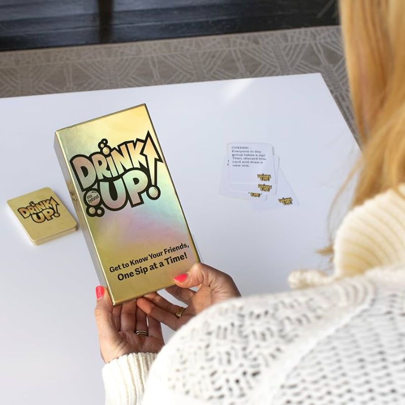 Photo 1 of Drink UP! Party Game - Get to Know Your Friends, One Sip at A Time - Hilarious Adult Party Card Game for College Students, Fun Parties and Board Games Night with Your Group