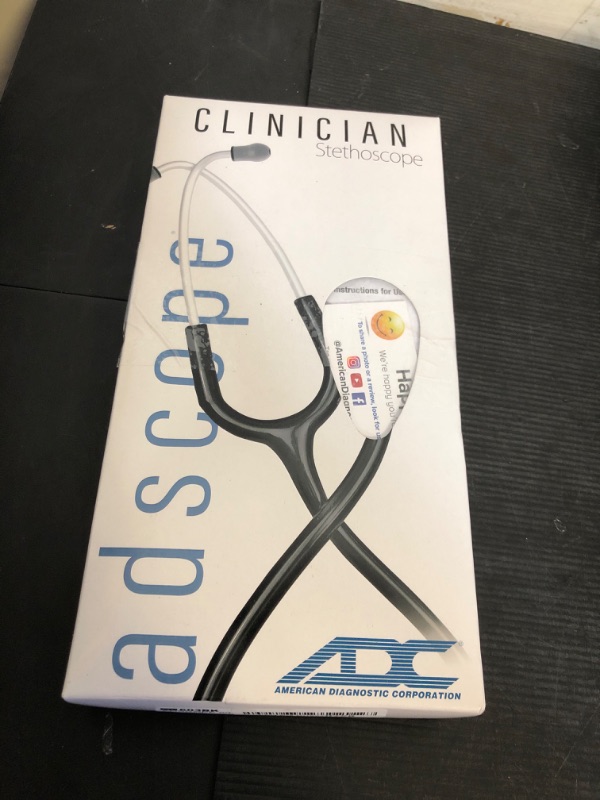 Photo 1 of ADC 3001697 Adscope Model 603 Premium Stainless Steel Clinician Stethoscope with Tunable AFD Technology, Black