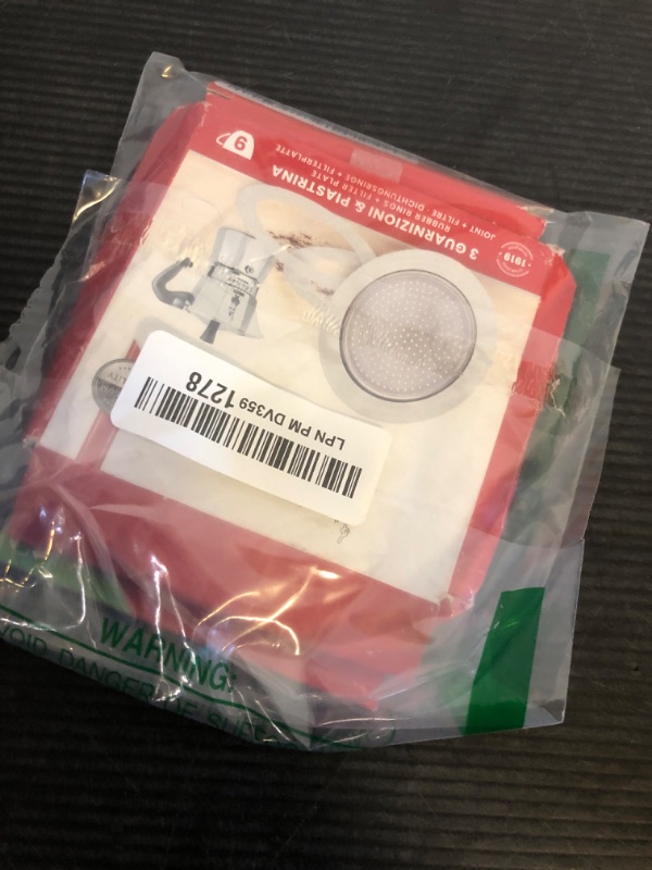 Photo 1 of Bialetti BIA640310 Pack of 3 Gaskets + 1 Plate, Tz.9, Stainless Steel