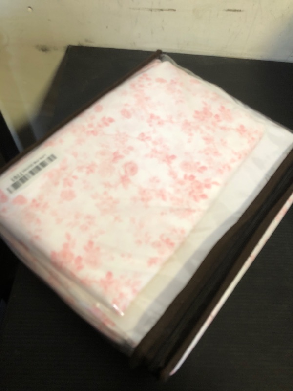 Photo 1 of Laura Ashley Home Queen Sheet Set, Soft Sateen Cotton Bedding Set - Sleek, Smooth, & Breathable,Bella Pink