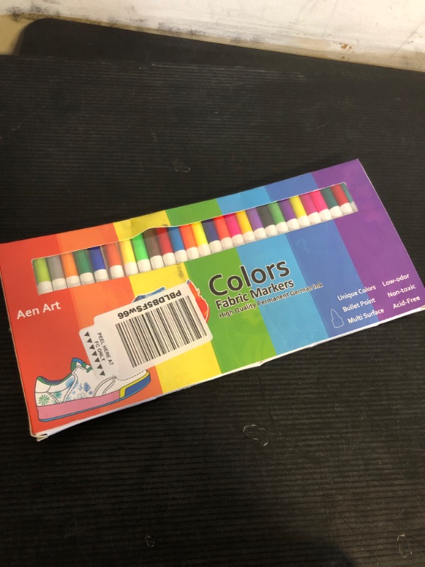 Photo 1 of Fabric Markers, Fabric Marker Permanent for T Shirts Clothes Pillow Canvas, Fabric Paint Pens for Kids - No Bleed, Fine Tip, Set of 30 Colors