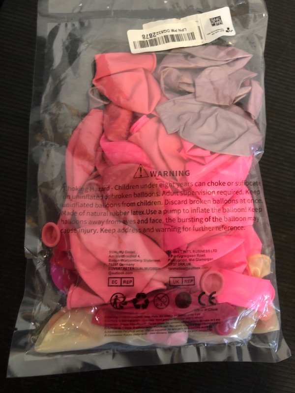 Photo 1 of Funhot Pink Balloons Set, 60PCS Hot Pink Latex Balloons, 12Inch Pink Confetti Balloon Pastel Pink Metallic Party Balloons Helium for Girls Women Baby Shower Princess Wedding Birthday Party Decoration