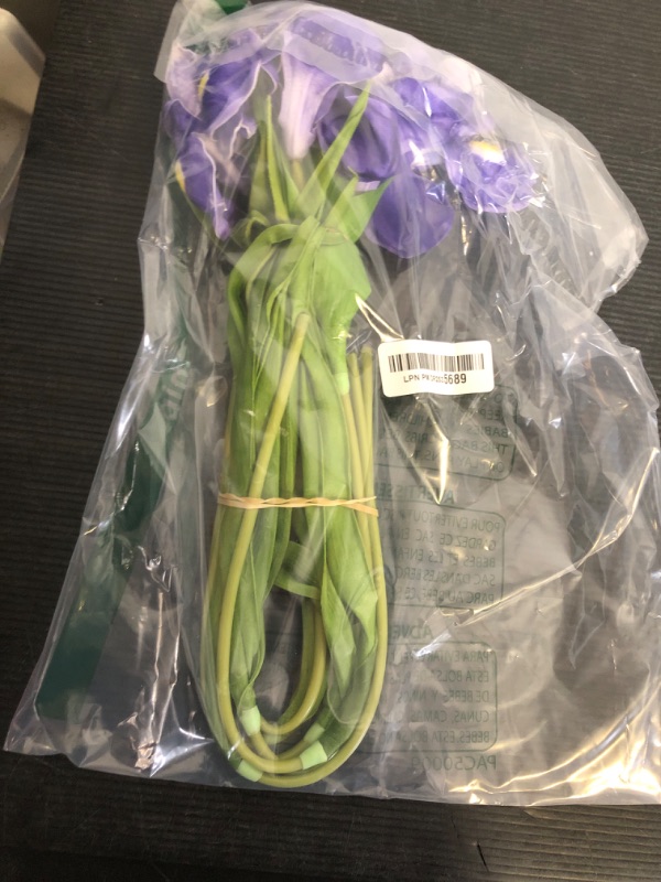 Photo 1 of Fqueelvys Iris Flowers Artificial Flowers 6 PCS Real Touch Flowers 23.22 in Long Stems Flowers Purple Iris Artificial Flowers for Wedding Bridal Home Kitchen Party Décor(Purple)