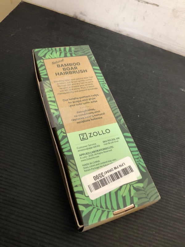 Photo 1 of Natural Boar Bristle Hair Brush for Women, Men, Kids; Dry and Wet Detangling Hair Brush Gently Enhances Shine, Smooths Frizz and Prevents Breakage in Fine and Straight, Thick and Curly Hair (oval)