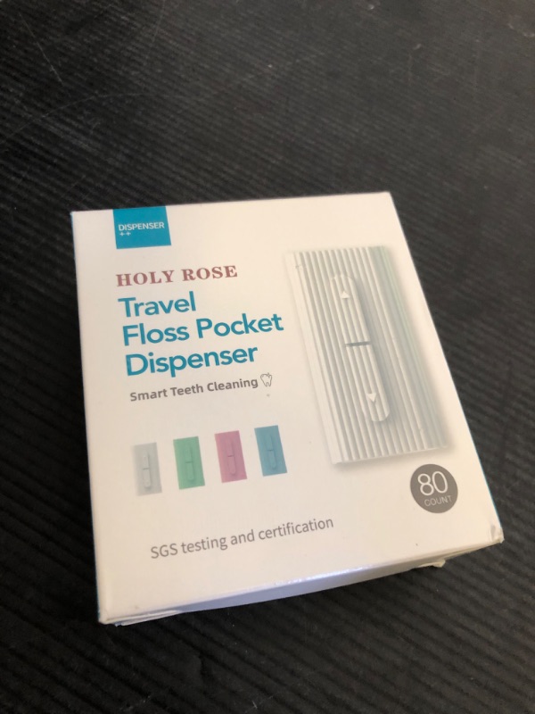 Photo 1 of Holy rose Portable Dental Floss Picks Dispenser 2 Box,Travel Floss Case with Adult Floss Sticks 80Count,Portable Flosser Toothpick Perfect for Home,Travel Cleaning Teeth,Tool for Oral Care(Blue