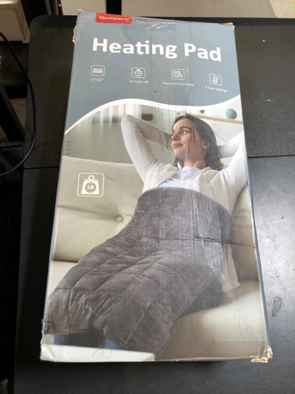 Photo 1 of Comfytemp Weighted Heating Pad 17"×33" for Back & Cramps, FSA HSA Eligible Extra Large Electric Heat Pad, Mothers Day Birthday Gifts for Mom Women Men Dad, Full Body Deeper Muscle & Pain Relief