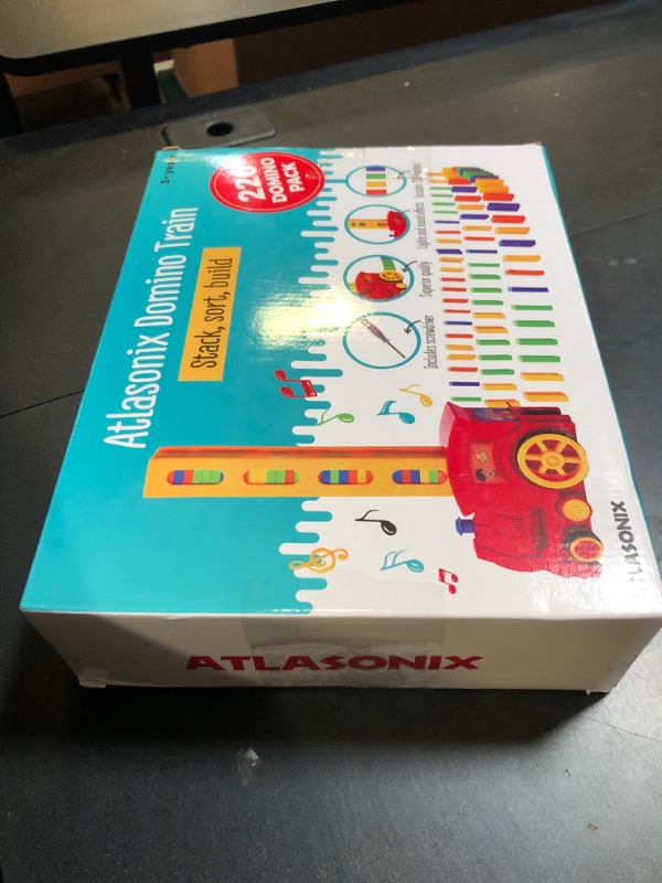 Photo 1 of 220 Dominoes Train Set - Automatic Rally Setter for Boys & Girls - Creative for Ages 3-10 - Montessori Toy with Colorful Tracks - Fun Christmas & Birthday Toy, Automatic Block Laying Stacker Game