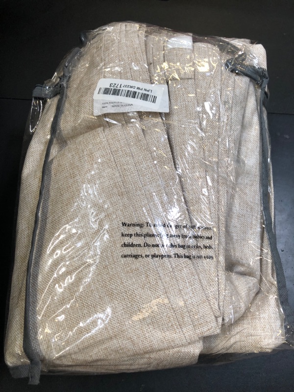 Photo 1 of 100% Blackout Shield Linen Blackout Curtains for Bedroom 100 Inches Long, Back Tab/Rod Pocket Living Room Drapes, Thermal Insulated Blackout Curtains 2 Panels Set, 50" W x 100" L, Light Cream