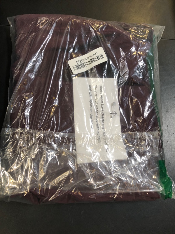 Photo 1 of Briggs New York Women's Plus Size Super Stretch Millenium Welt Pocket Pull on Pant Plum Wine