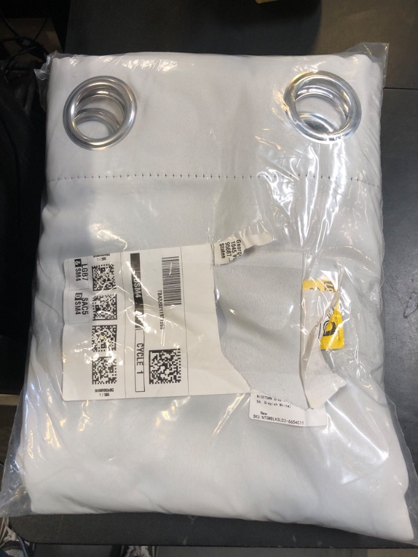 Photo 1 of NICETOWN Greyish White Room Darkening Curtains - Window Treatment Thermal Insulated Grommet Room Darkening Curtains/Drapes for Bedroom (2 Panels, 66 by 54, Greyish White)