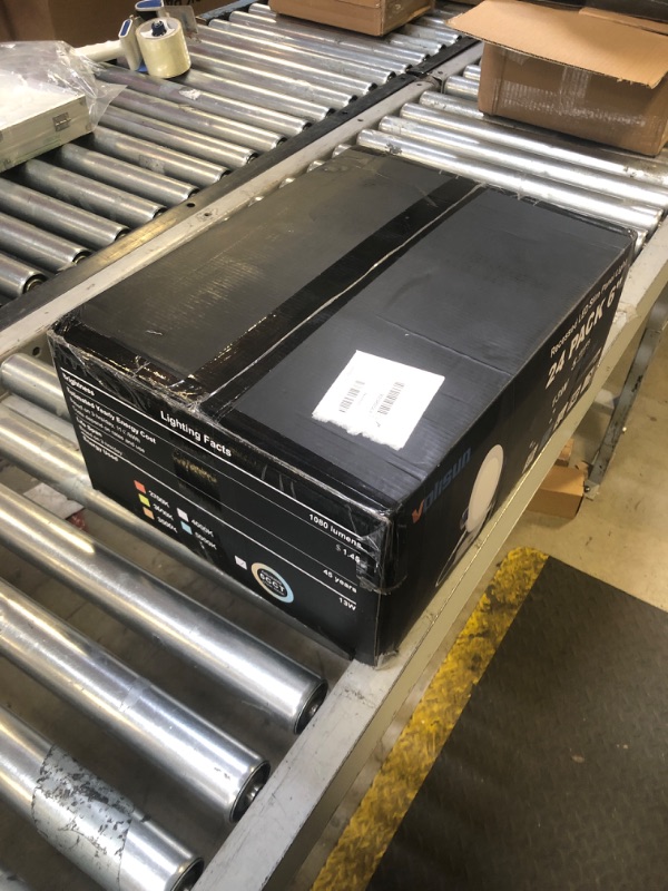 Photo 1 of VOLISUN 24 Pack 6 inch Recessed Lighting, 5CCT LED Recessed Light with Junction Box, 2700K-5000K Selectable, 13W Eqv 120W, 1080LM Dimmable Canless Wafer Downlight, LED Ceiling Light ETL Certificated