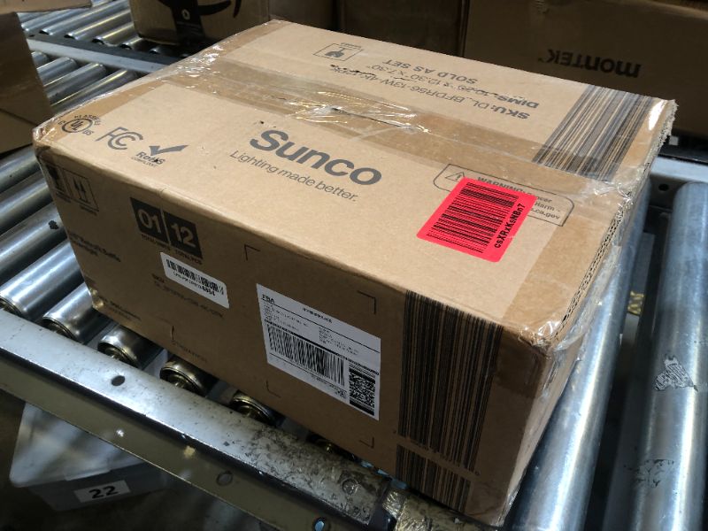 Photo 1 of Sunco 12 Pack LED Recessed Lighting 6 Inch, LED Can Lights Retrofit Lighting Downlight, 965 LM, 4000K Cool White, Dimmable, Baffle Trim, 13W=120W, 50000 Lifetime Hours, Damp Rated UL