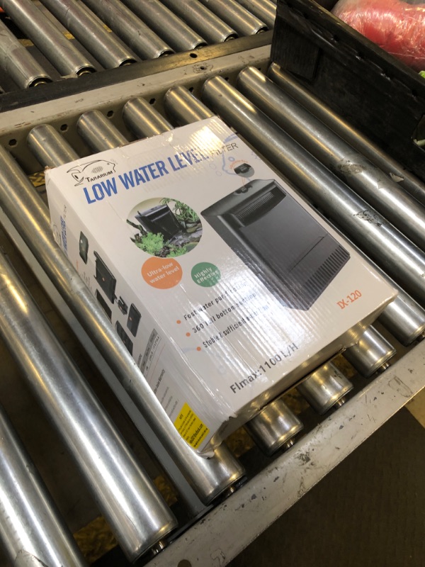 Photo 1 of 290GPH Turtle Tank Filter for 20-55 Gallon, Turtle Filter Low Water Level Available and Flow Adjustable, Turtle Water Filter for Shrimps Amphibians Turtle Tank Saltwater Freshwater Crystal Clear