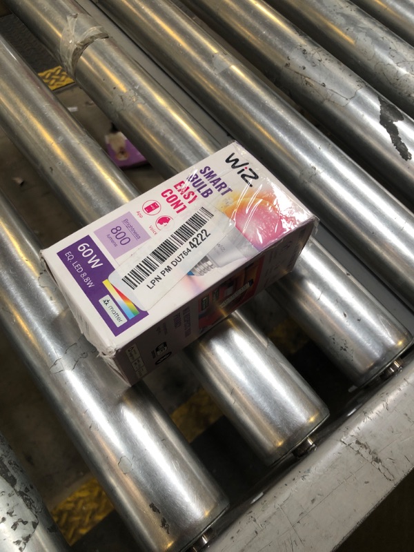 Photo 1 of WiZ Connected 60W A19 LED Smart Light Bulbs - Connects to Your Wi-Fi - E26 Smart Bulb - Control with Voice or App + Activate with Motion - Matter Compatible - 1 Pack