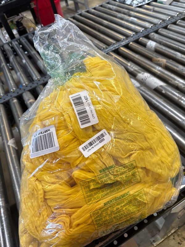 Photo 1 of 12 Pack Lemon Yellow Easter Cheesecloth Table Runner 10Ft Gauze Cheese Cloth Table Runner 35x120 Inch Boho Sheer Rustic Fabric Runner for Party Decor Baby Shower Spring Wedding Table Decorations