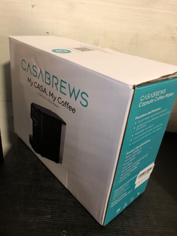 Photo 1 of CASABREWS Espresso Machine for Nespresso Original Pods, 20 Bar Mini Espresso Coffee Machine with 4 Brewing Modes and 21 oz Removable Water Tank, Compact Capsule Coffee Maker for Home or Office, Black