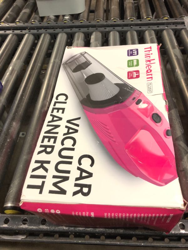 Photo 1 of ThinkLearn Car Vacuum Detailing Kit, Interior Car Cleaning Kit with High Power Handheld Vacuum and 7Pcs Detailing Brush Set, Well-Designed Women's Pink Car Accessories Bag