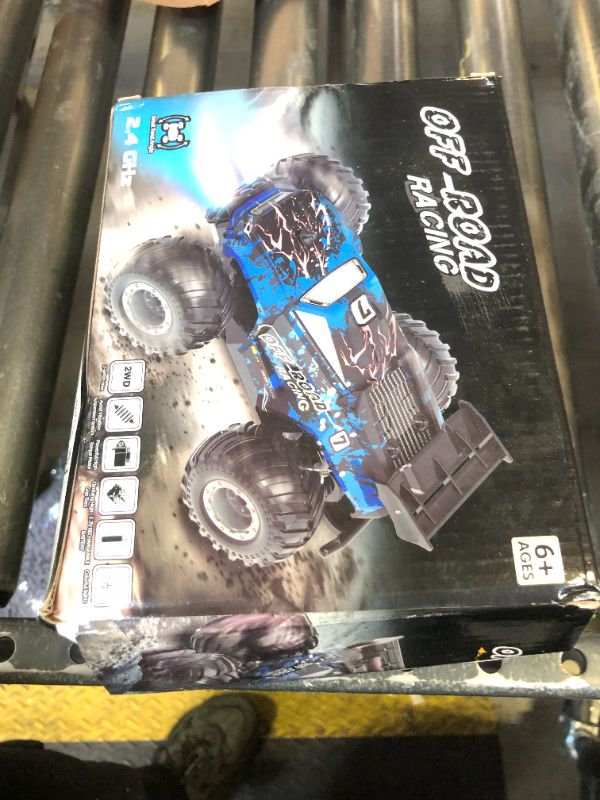 Photo 1 of Hielse Remote Control Car, All-Terrain Remote Control Truck for Boys, Rechargeable Rc Truck with LED, 1:20, 10KM/H, 2 Motors, 2.4GHZ, Speed Friendly, Sturdy, Rc Cars for Christmas, Kids, Beginner