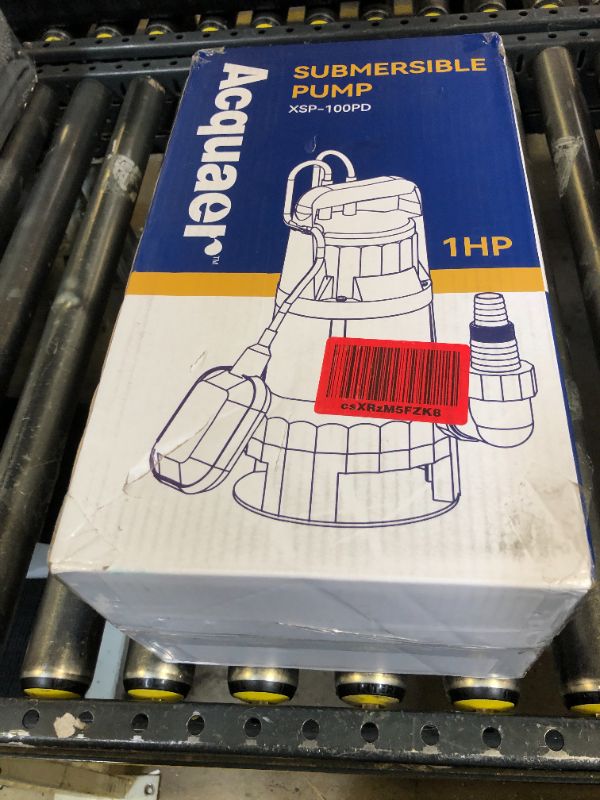 Photo 1 of Acquaer 1HP Sump Pump 4948GPH Submersible Drain Pump with Automatic Float Switch, Remove Clean/Dirty Water for Basement, Hot Tub, Pools, Garden Pond