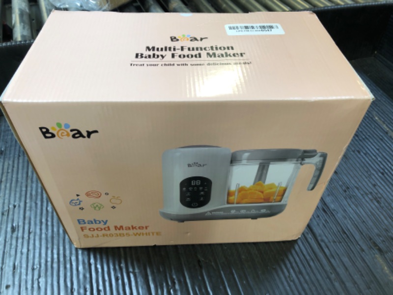 Photo 1 of BEAR 2024 Baby Food Maker | One Step Baby Food Processor Steamer Puree Blender | Auto Cooking & Grinding | Baby Food Puree Maker with Self Cleans | Touch Screen Control, White