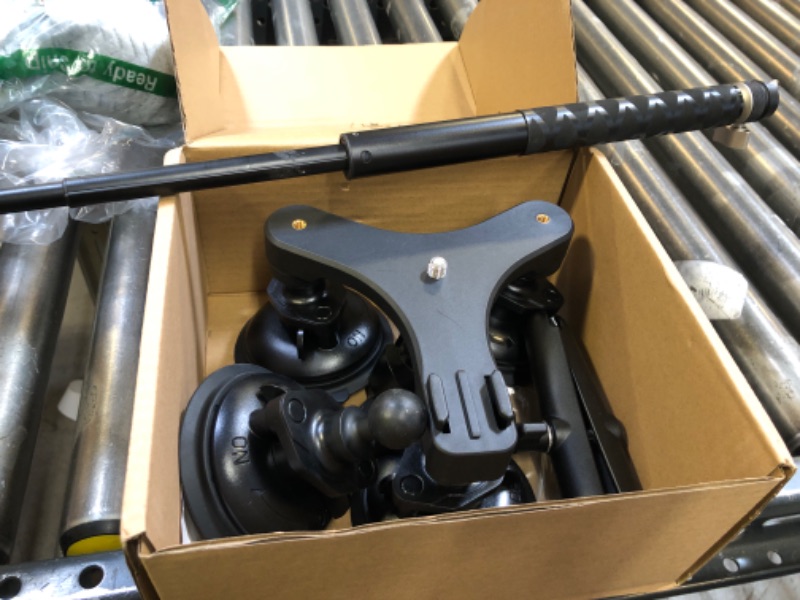 Photo 1 of BMUUPY Suction Car Mount Kit for Insta360 x4, x3, x2, x,Ace Pro Ace, Camera Car Mount Compatible with GoPro Hero 13 12 11 10 9 8 7 6 Max/DJI Osmo Action 5Pro 4 3 Mount for Action Camera Accessories