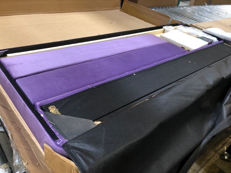 Photo 1 of Glory Furniture Lodi Velvet Upholstered Full Bed in Purple