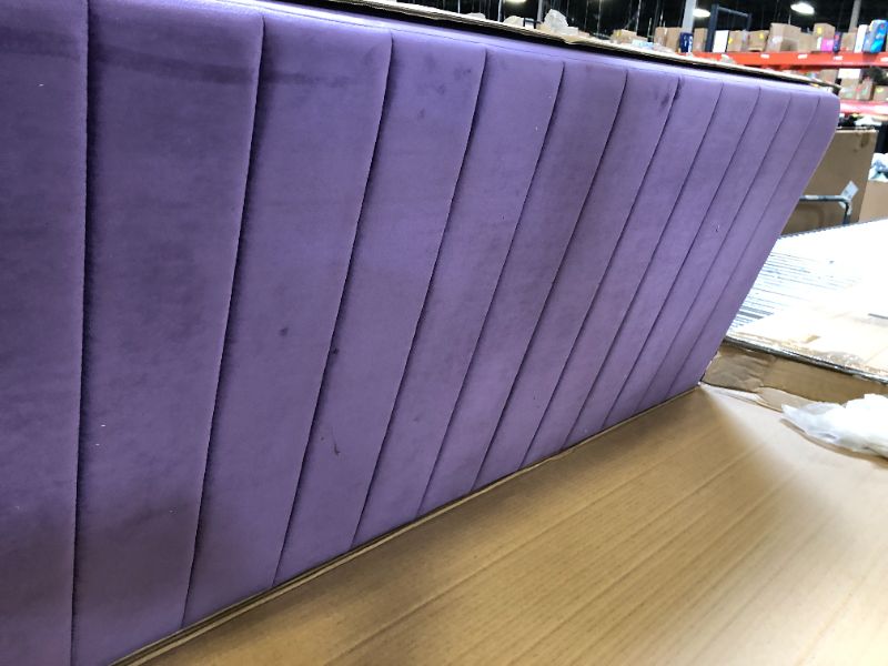 Photo 1 of Glory Furniture Lodi Velvet Upholstered Full Bed in Purple