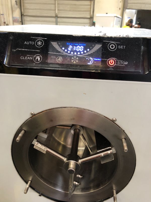 Photo 1 of Single Flavor Hard Serve Ice Cream Maker Machine Commercial, 4.8-6.3 Gal/Hr Vertical Gelato Machine with LCD Display, Auto Clean Pre-Cooling High Productivity for Restaurants & Snack, 2000W