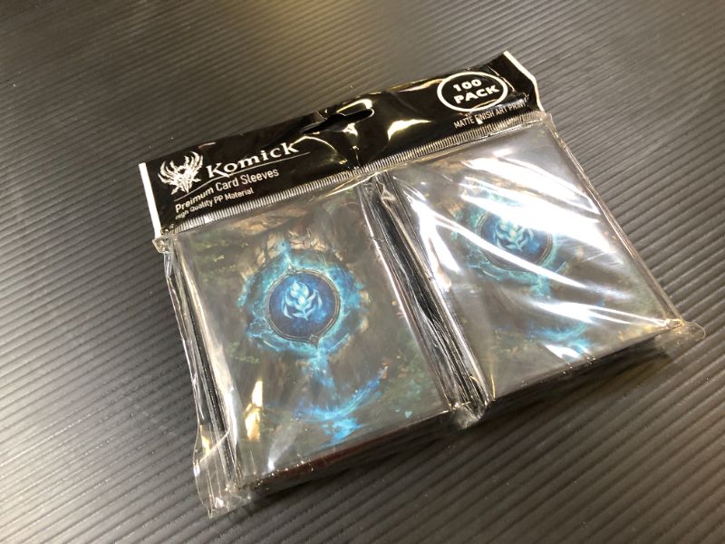 Photo 1 of   Matte Card Sleeves – MTG Card Art Sleeve with Unique Artwork, Magic The Gathering Commander Deck, Yugioh Card, Poke Card, Katana Sleeves, TCG Card Sleeves for Collectors (Blue Knowledge)