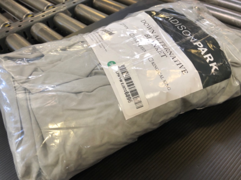 Photo 1 of Madison Park Windom Down Alternative Blanket, Premium 3M Scotchgard Moisture Wicking Treatment, Lightweight and Soft Bed Cover For All Season, Satin Trim, Charcoal Twin
