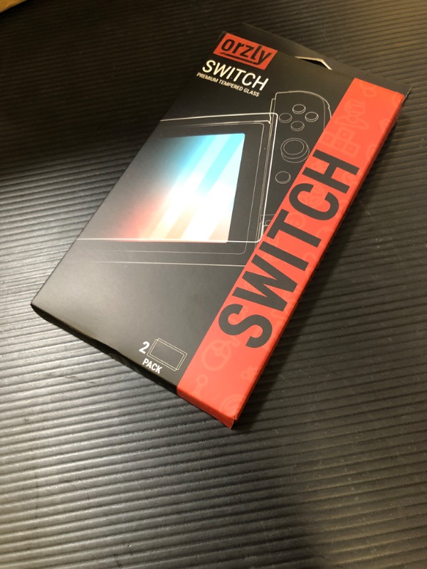 Photo 1 of Orzly Glass Screen Protectors Compatible with Nintendo Switch - Premium Tempered Glass Screen Protector Twin Pack [2X Screen Guards - 0.24mm] for 6.2 Inch Tablet Screen on Nintendo Switch Console