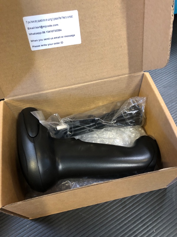 Photo 1 of Symcode Wireless Barcode Scanner Versatile 2-in-1 (2.4Ghz Wireless+USB 2.0 Wired) Handheld Automatic 1D Laser Barcode Scanner 328 Feet Transmission Distance Rechargeable 1D Laser Bar Code Scanner