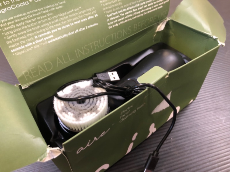 Photo 1 of NågraCoola Face Scrubber Exfoliator, Rotating Facial Cleansing Brush for Men & Women, Rechargeable Waterproof, Electric Spin Face Scrub Brush with 2 Heads for Gentle Exfoliating & Deep Cleansing