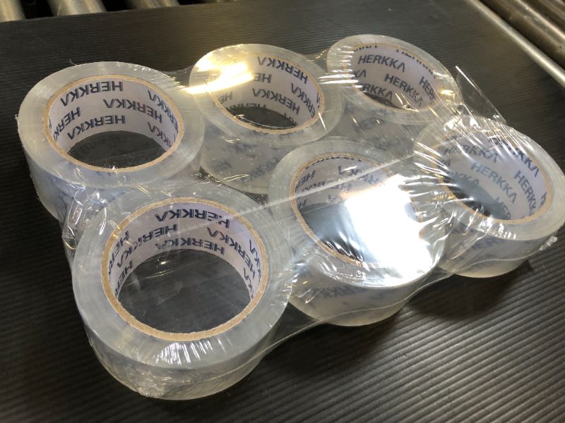 Photo 1 of HERKKA Clear Packing Tape Heavy Duty Packaging Tape for Shipping Packaging Moving Sealing, Thicker Clear Packing Tape, 