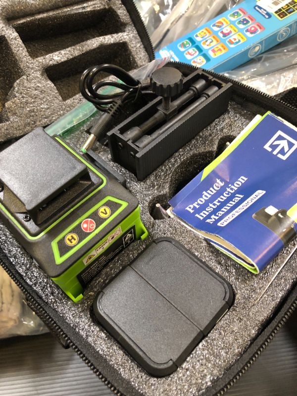 Photo 1 of Laser Level,16 Line Laser Level 360 Self Leveling,4x360°4D Green Cross Line Laser for Construction and Picture Hanging,lazer leveler tool with 2 Batteries,Magnetic Bracket & Remote Controller