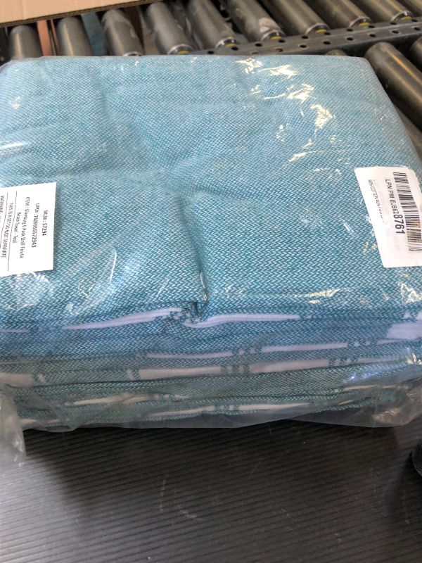 Photo 1 of GLAMBURG Peshtemal Turkish Beach Towel Cotton Oversized 36x71 Set of 6 for Adults, Soft Durable Absorbent Extra Large Hammam Bath Sheet - Teal