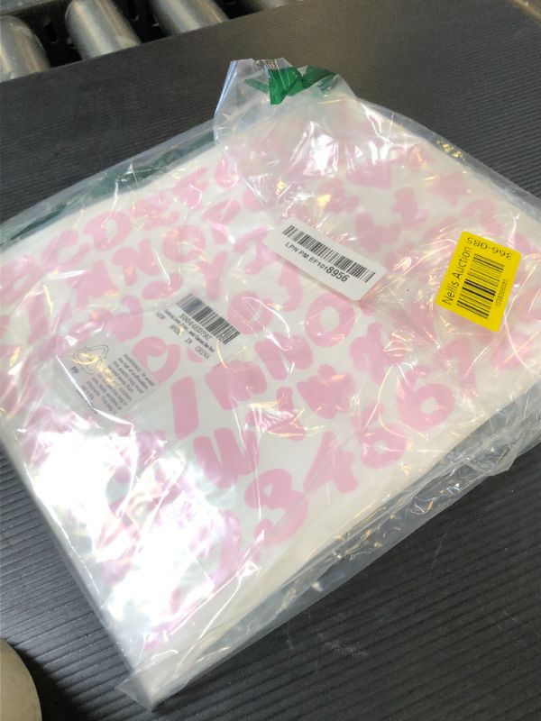 Photo 1 of Starboling Pink Alphabet Letter Stickers, 1 inch, 10 Sheets - Self Adhesive Vinyl for Mailbox Numbers, Bulletin Boards, Classroom & Home Decor
