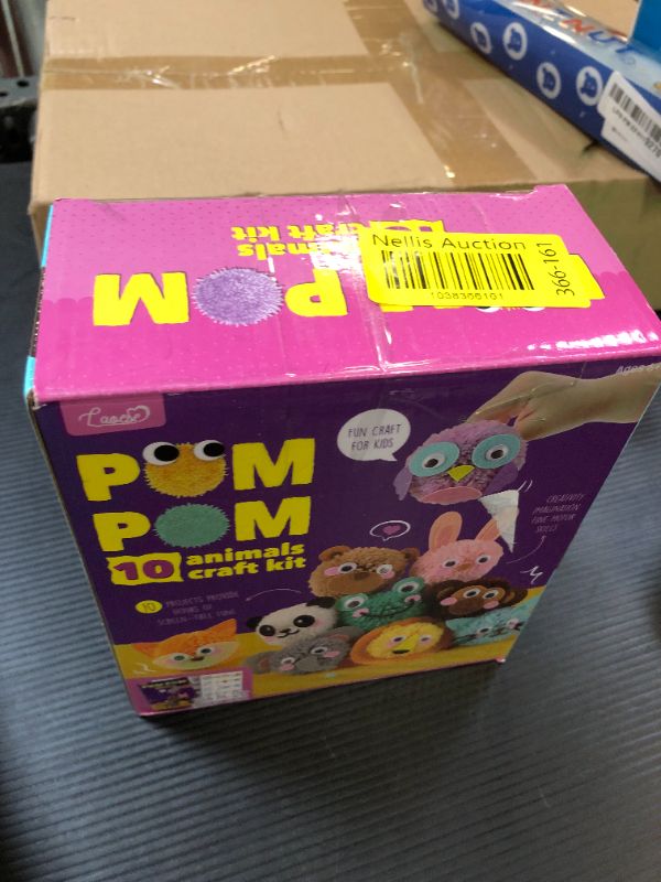 Photo 1 of Pom Pom Craft Kit - Animal Art and Craft Project - DIY Plush Crafts for Kids, Toddler Art Activity Gift for Little Boys & Girls Ages 6 7 8 9