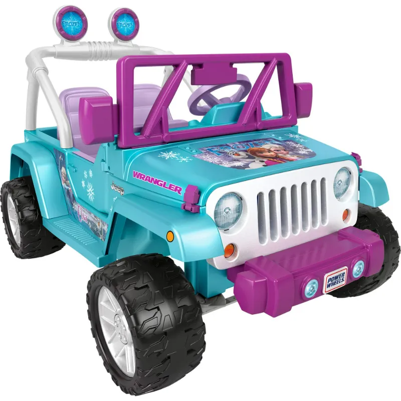Photo 1 of 12V Power Wheels Disney Frozen Jeep Wrangler Battery-Powered Ride-On Toy Vehicle for Child Ages 3-7
