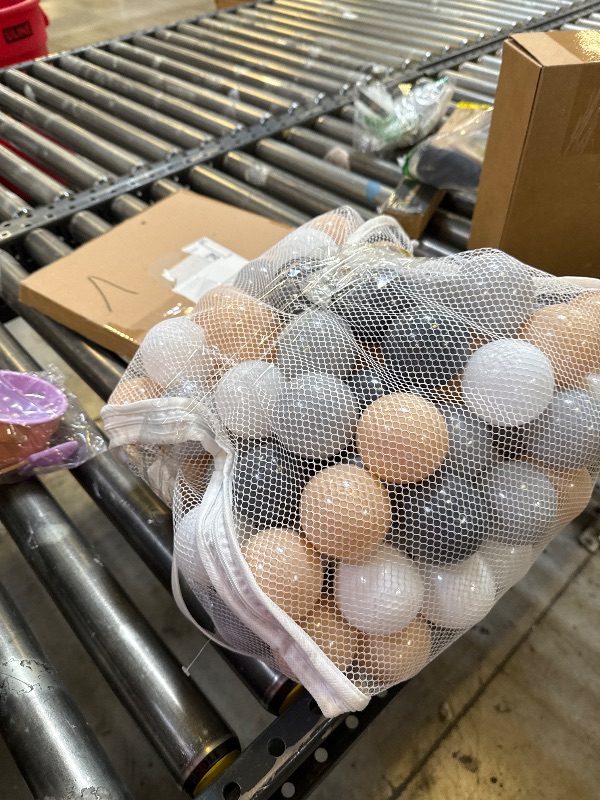 Photo 1 of GOGOSO Ball Pits Balls Toddlers 50 100 200 500 Plastics Shape Ball Non-Phthalate Non-BPA Non-Toxic 2.2-Inch Crush Proof Play Balls,Beige+Dark Gray+Gray+White,100pcs