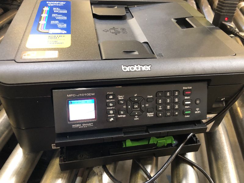 Photo 1 of Brother MFC-J1010DW Wireless Color Inkjet All-in-One Printer with Mobile Device and Duplex Printing, Refresh Subscription and Amazon Dash Replenishment Ready (Renewed Premium)