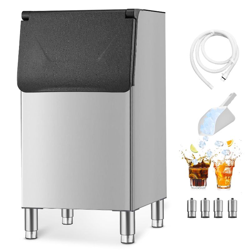 Photo 1 of VEVOR Commercial Ice Maker Storage Bin, 300LBS Capacity Ice Bin, Stainless Steel  